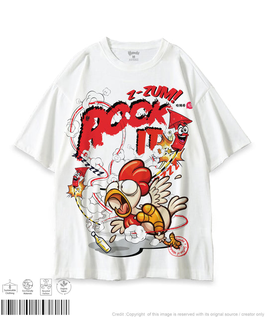 Rock it Print T-shirt - White