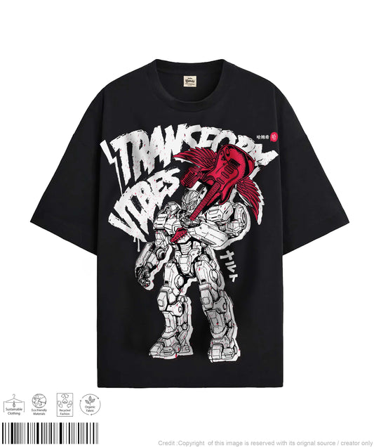 Transform Vibes Print T-shirt - Black