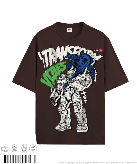 Transform Vibes Print T-shirt - Brown
