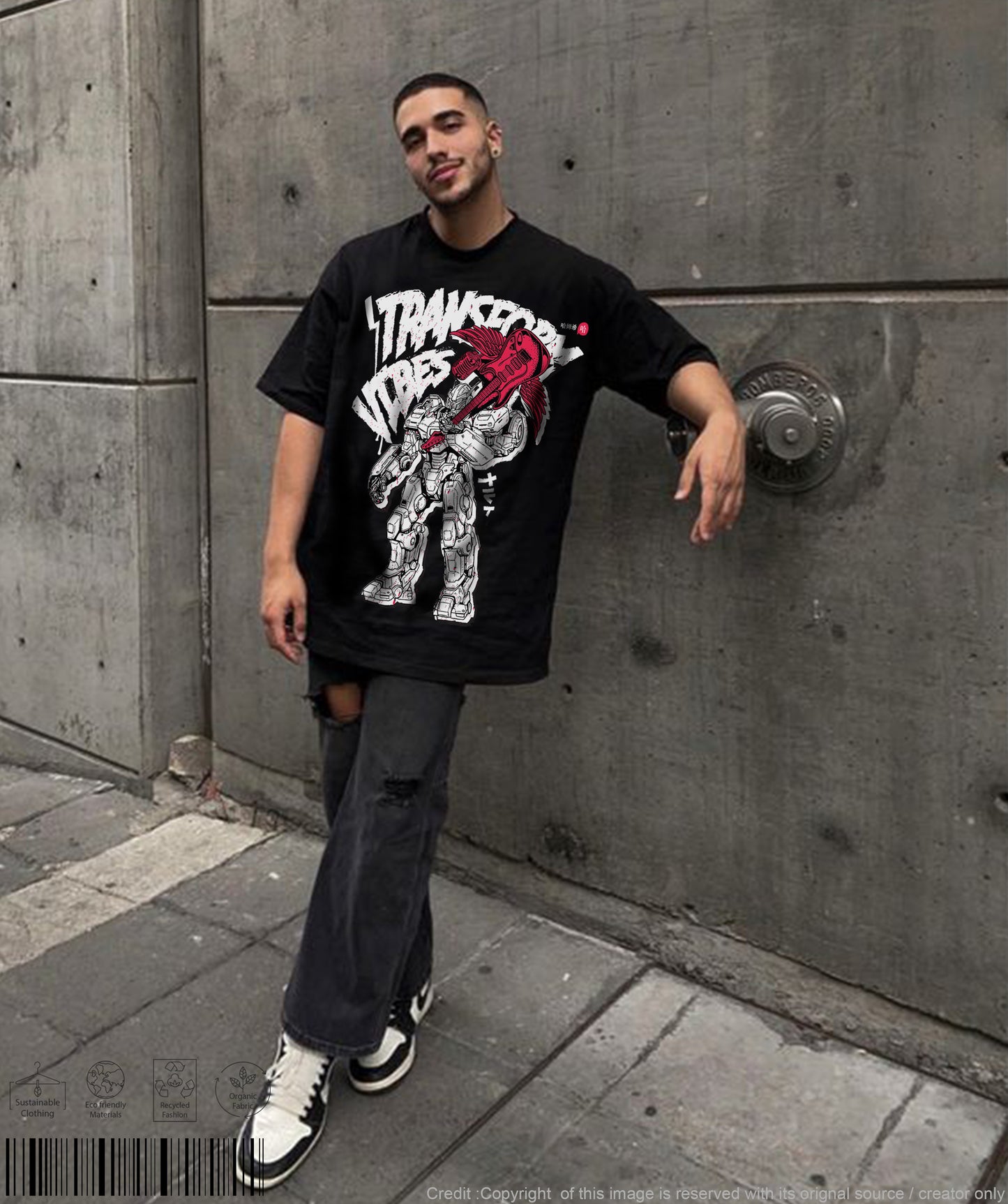Transform Vibes Print T-shirt - Black