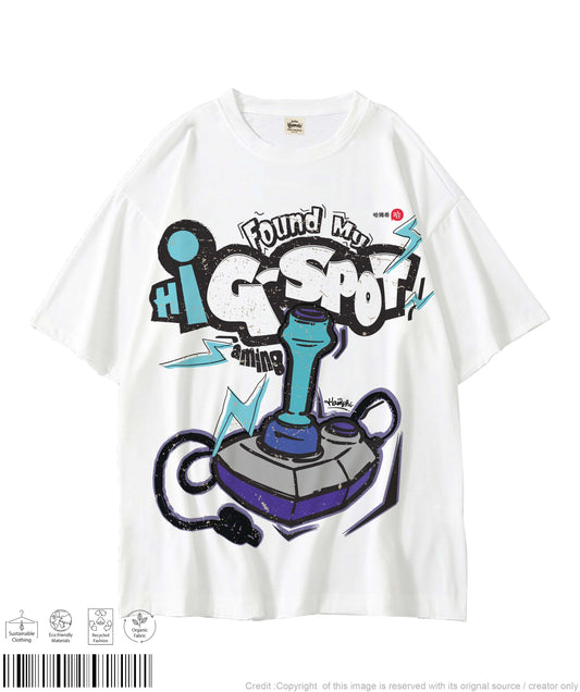 G-Spot Print T-shirt  - White
