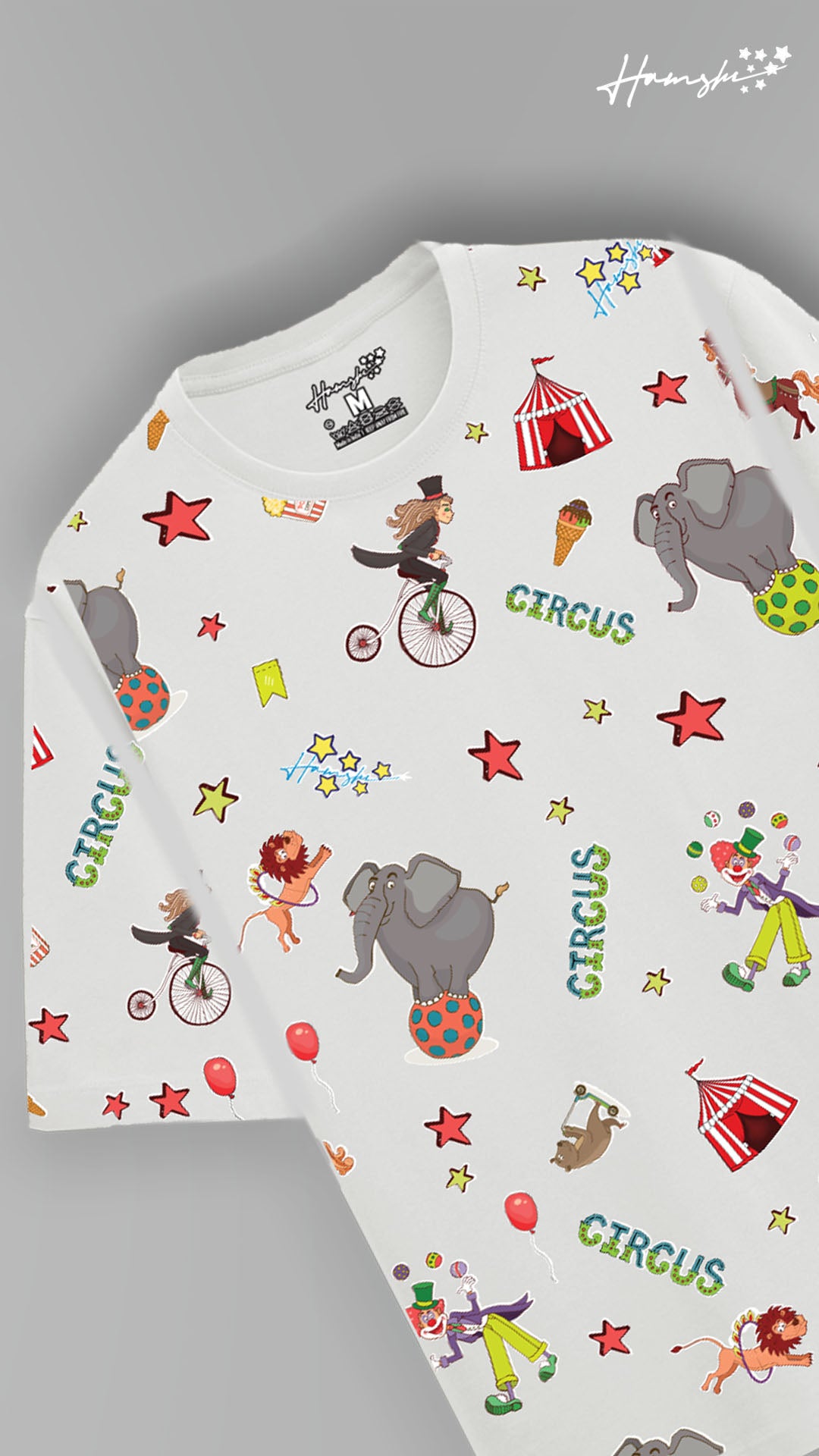 Circus All Over Print T-shirt - White