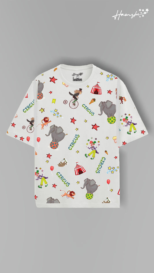 Circus All Over Print T-shirt - White