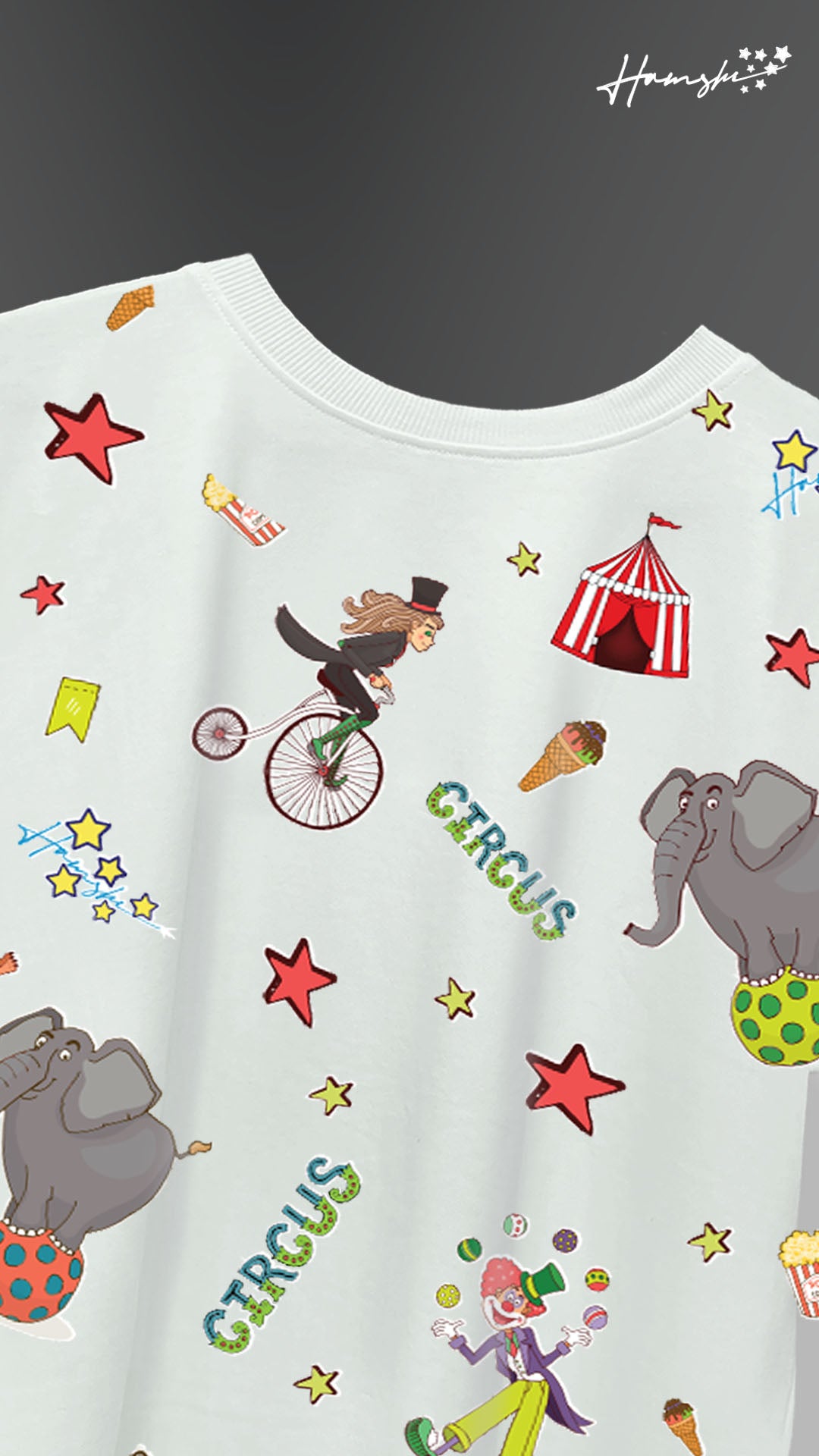 Circus All Over Print T-shirt - White