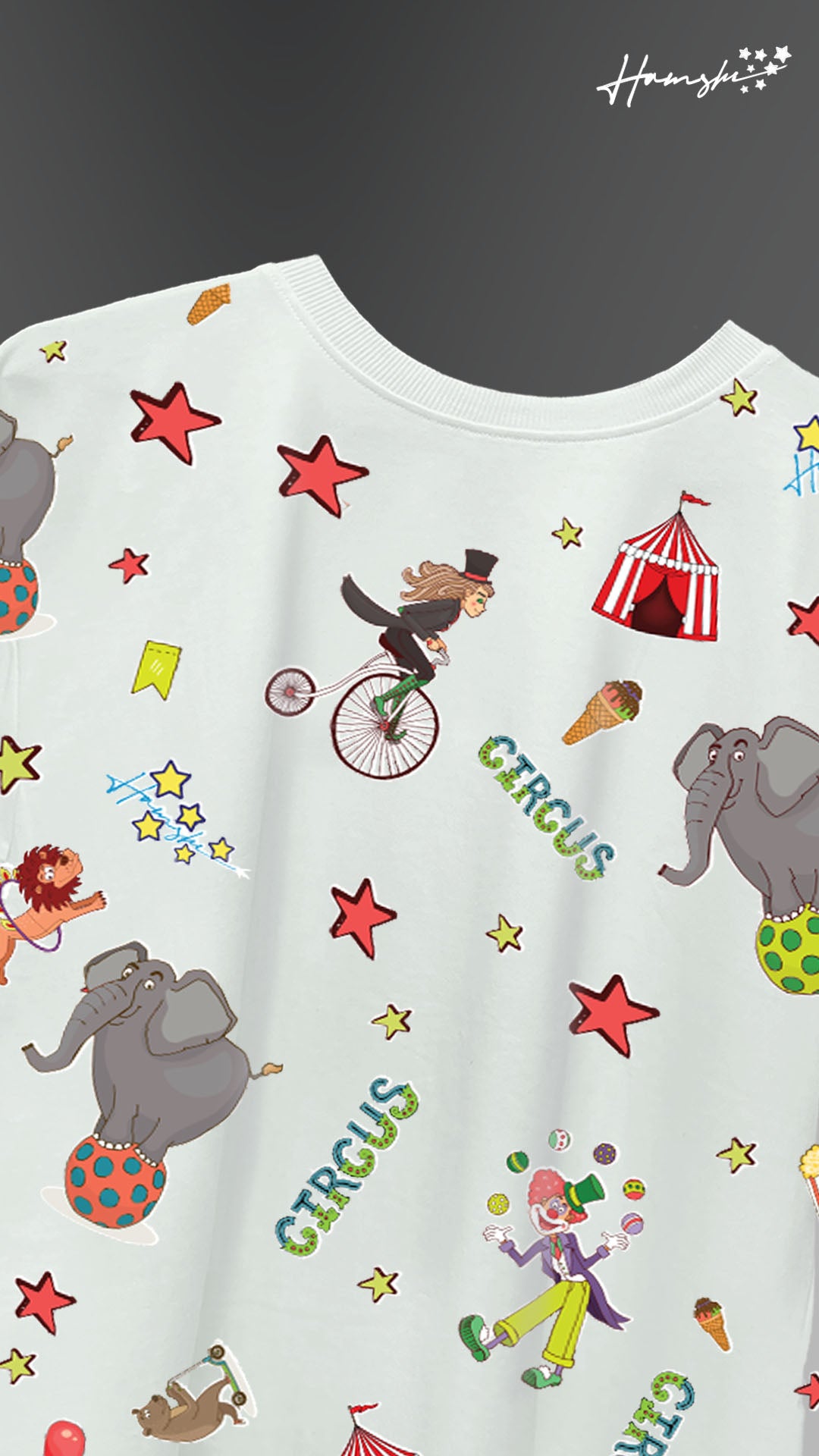 Circus All Over Print T-shirt - White