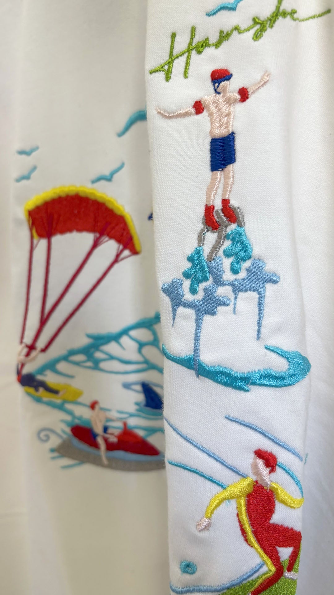 Sea Surfers Embroidery T-shirt - White