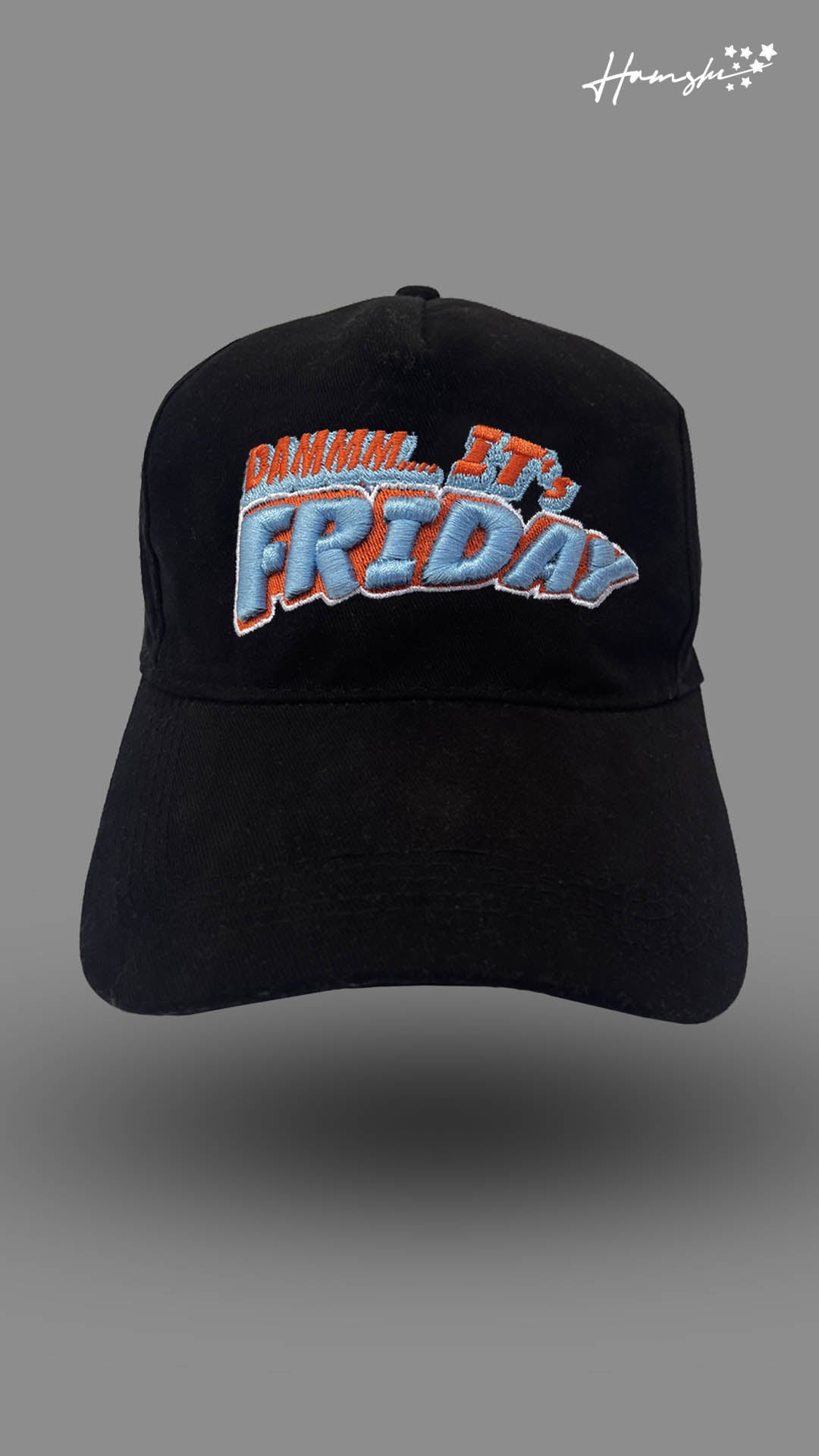 Its Friday 3D Embroidery Cap - Black