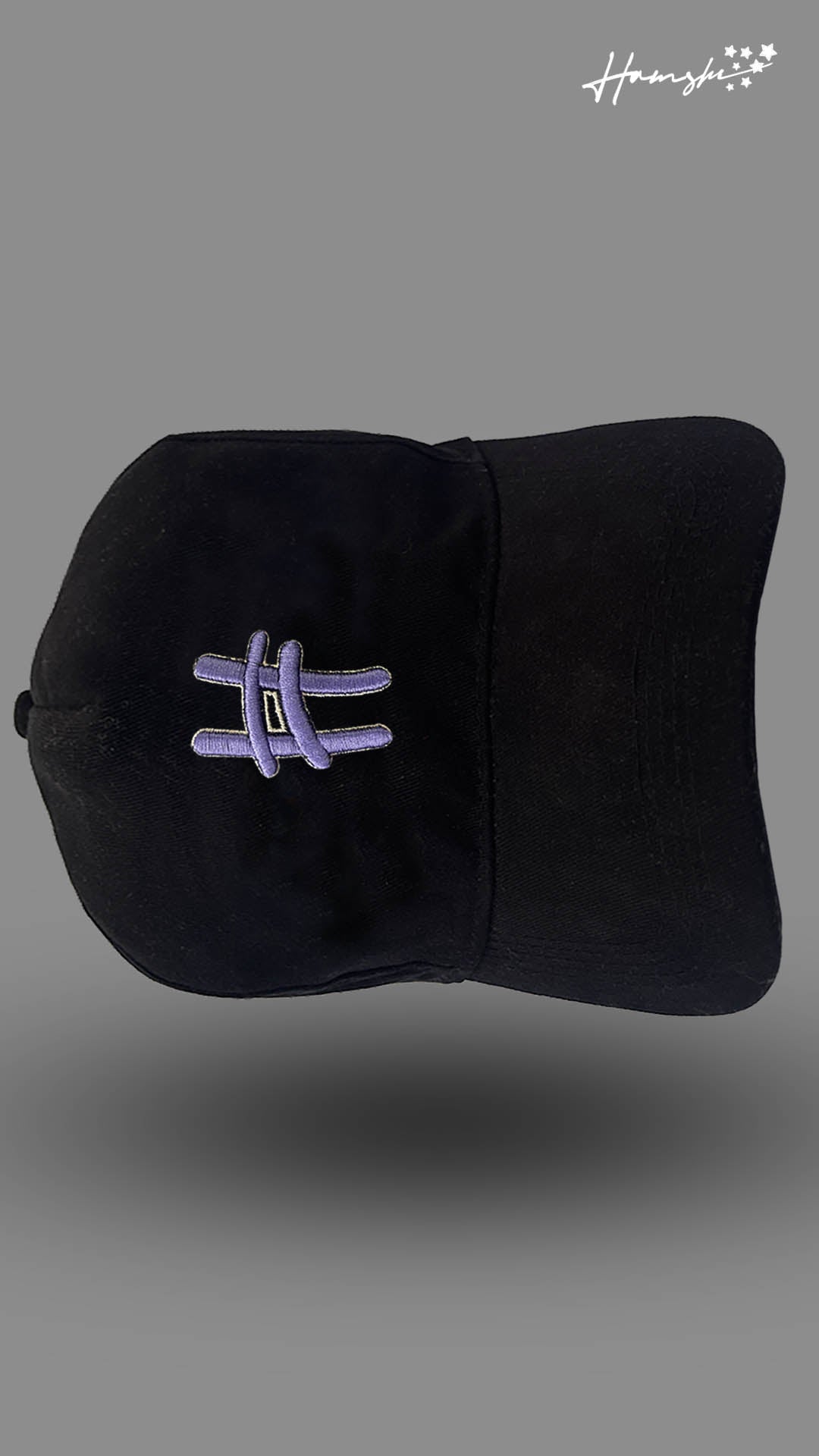 Hash Embroidery Cap - Black