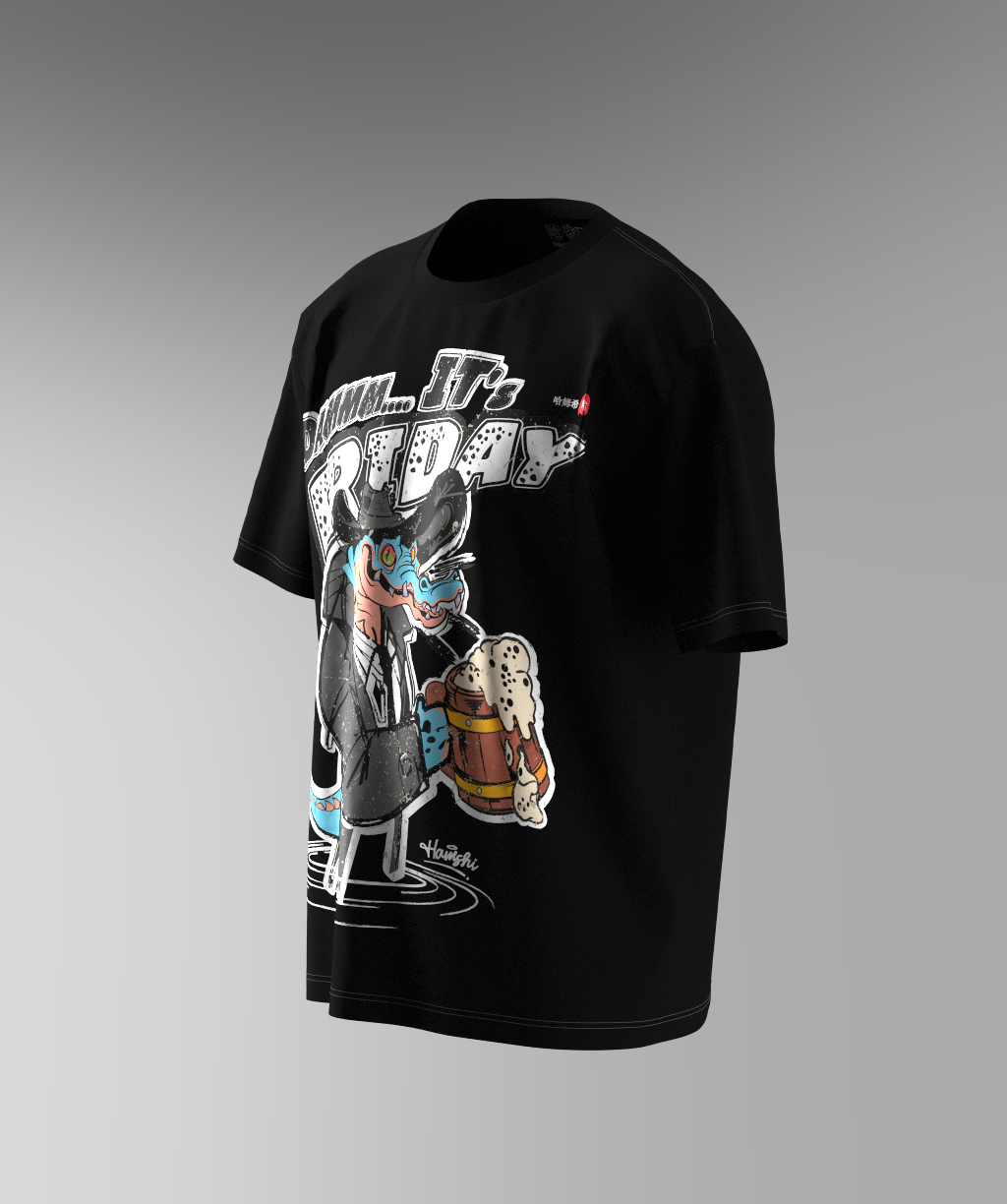 Its Friday Print T-shirt - Black