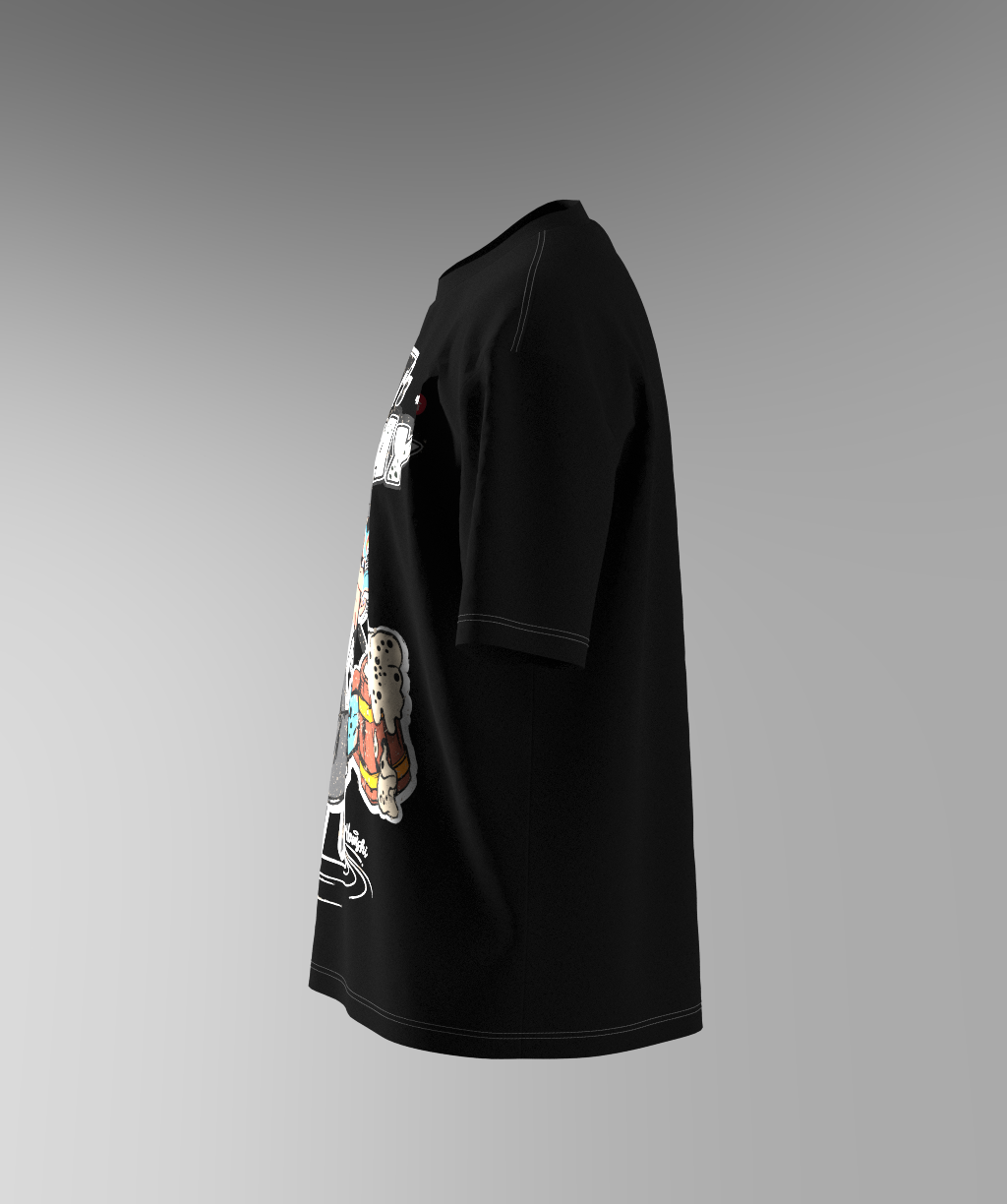 Its Friday Print T-shirt - Black