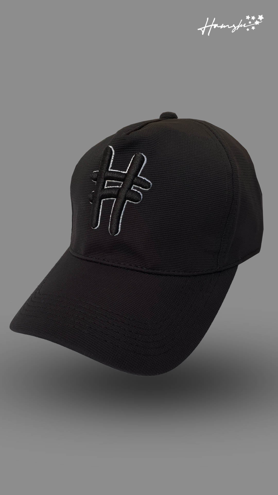 Hash 3D Embroidery Cap - All Black
