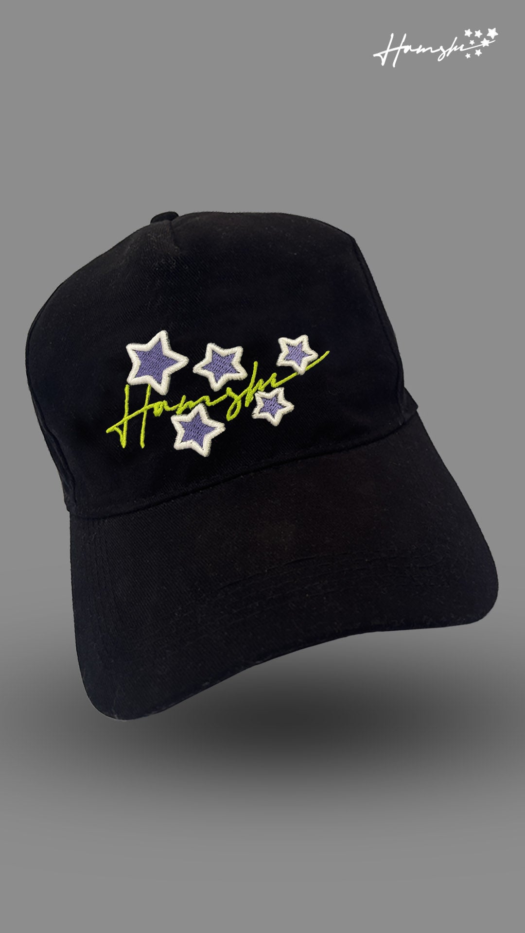 Star 3D Embroidery Cap - Black