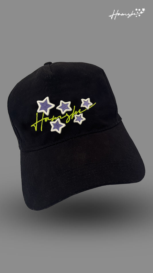 Star 3D Embroidery Cap - Black
