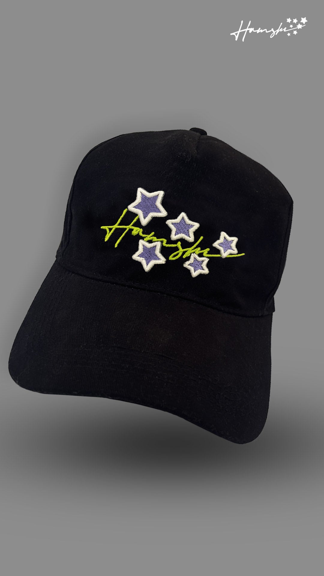 Star 3D Embroidery Cap - Black
