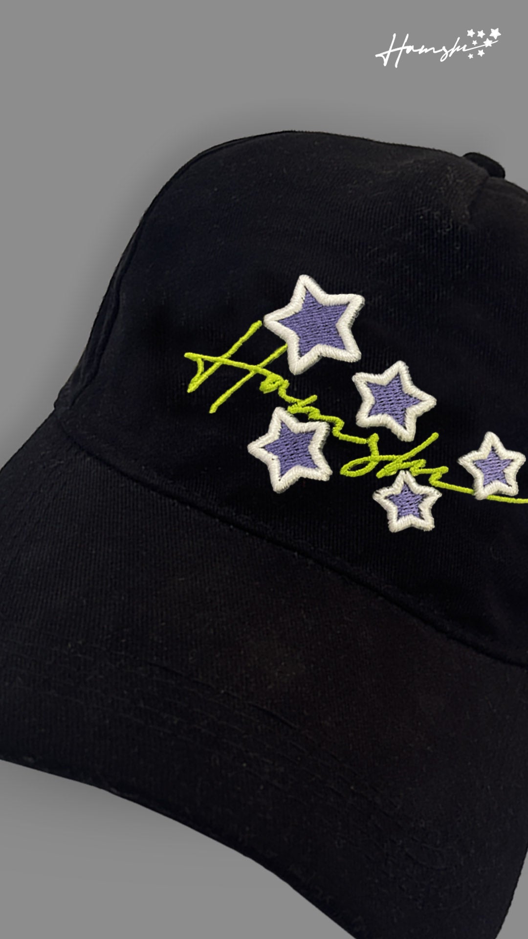 Star 3D Embroidery Cap - Black