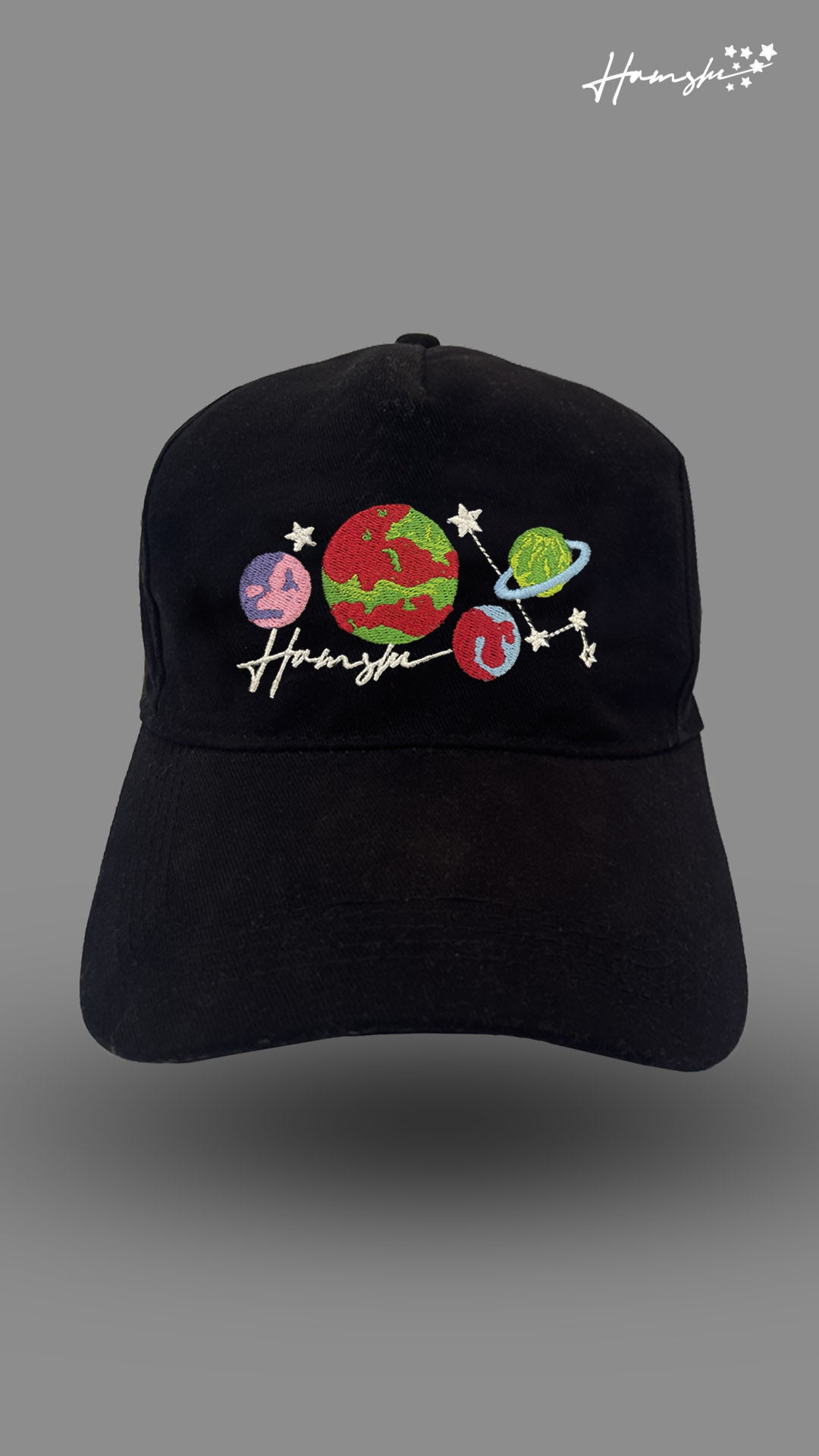 Galaxy Embroidery Cap - Black