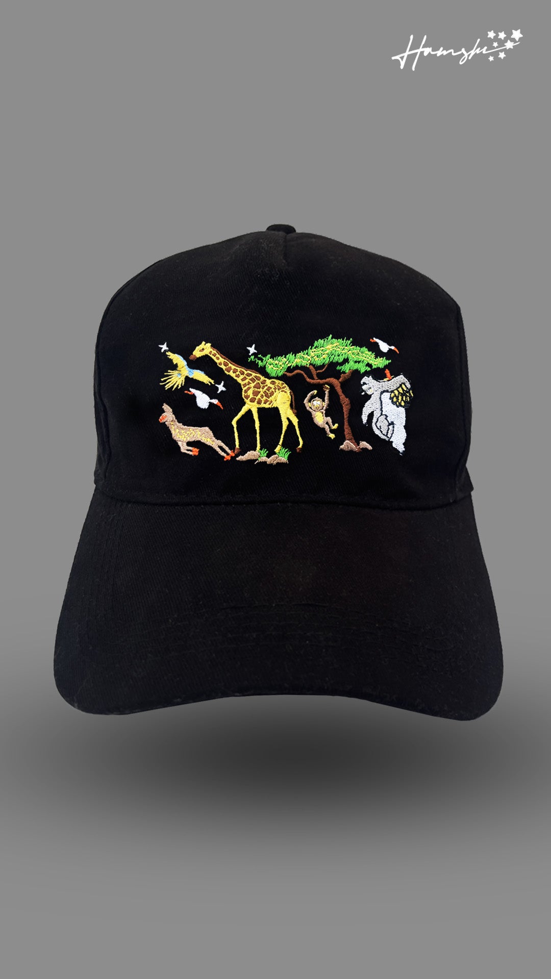 Wild Life Embroidery Cap - Black