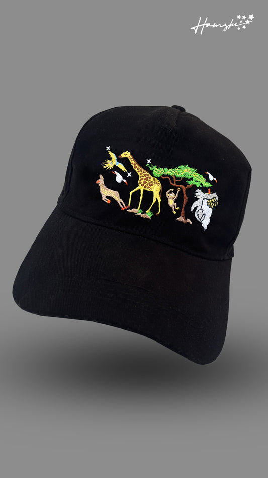 Wild Life Embroidery Cap - Black