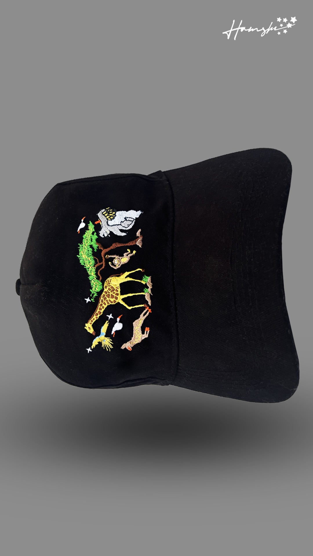 Wild Life Embroidery Cap - Black