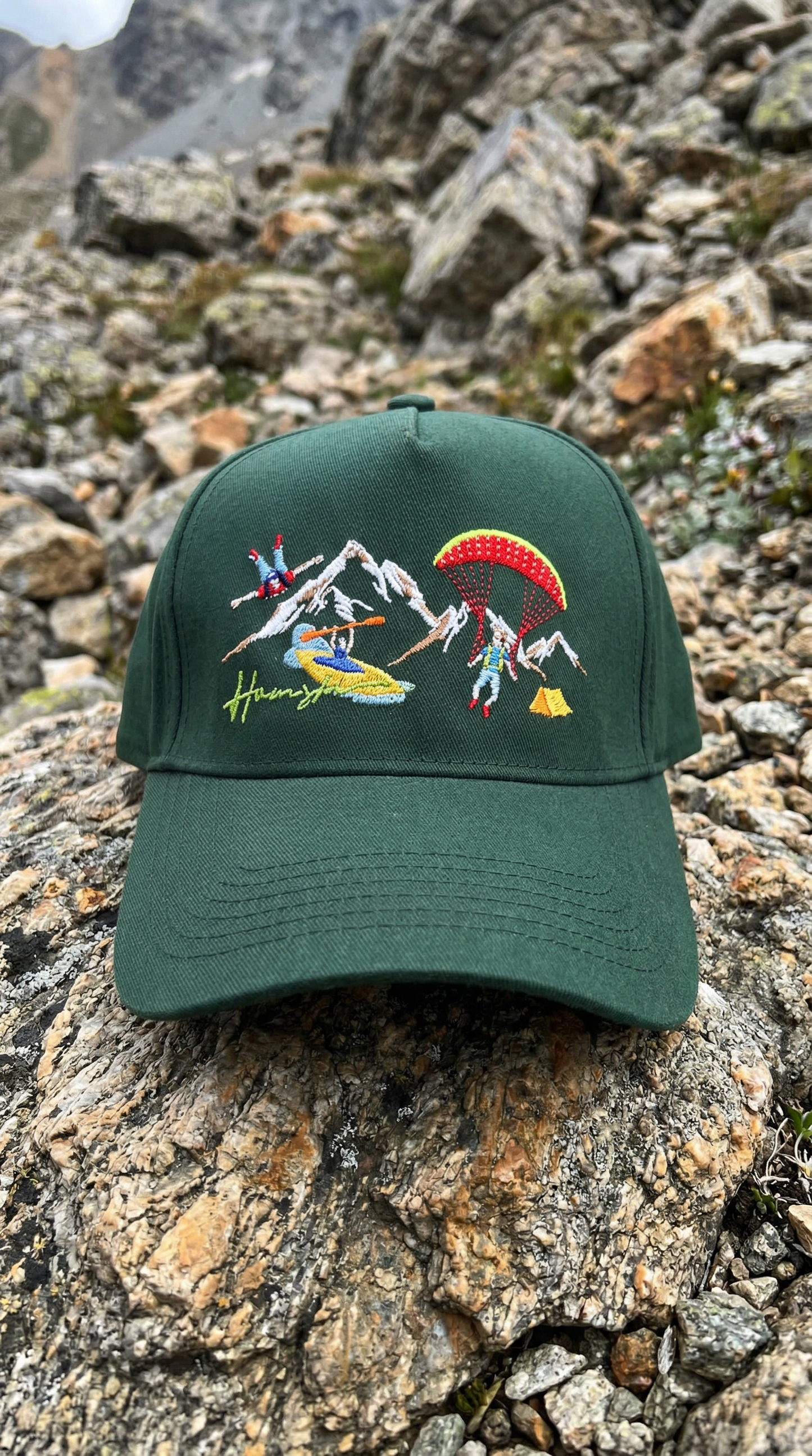 Mountaineers Embroidery Cap - Emerald Green