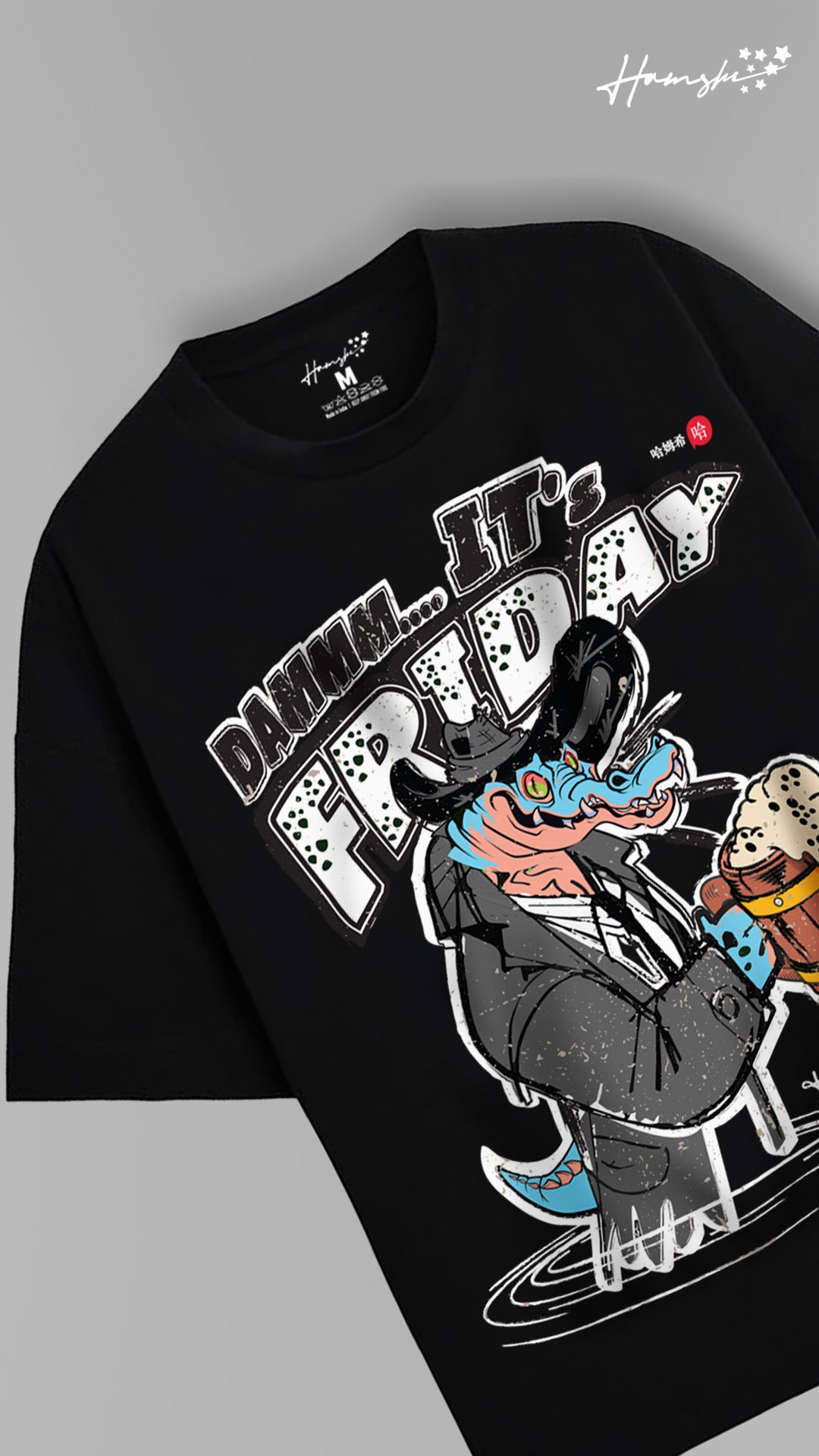 Its Friday Print T-shirt - Black