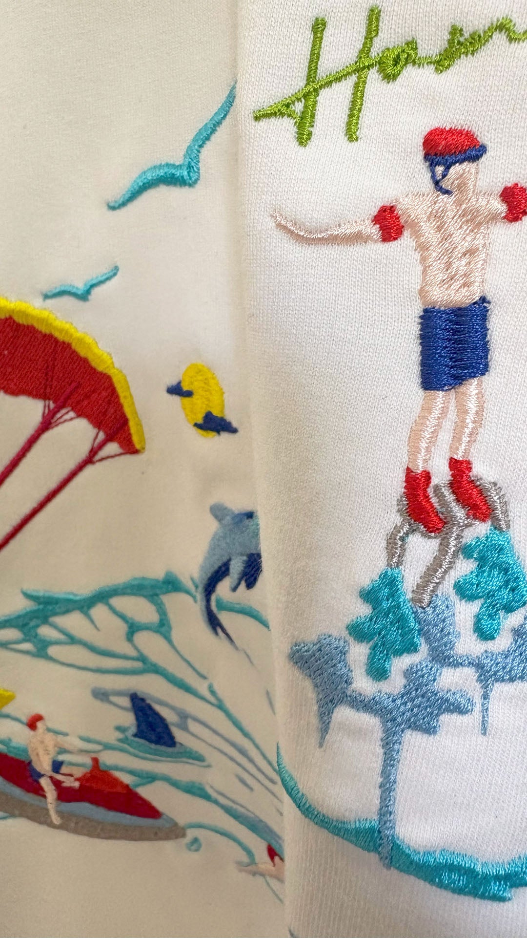 Sea Surfers Embroidery T-shirt - White