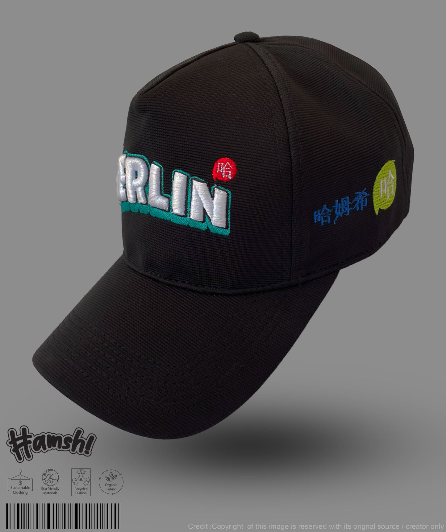 Berlin 3D Embroidery Cap- Black