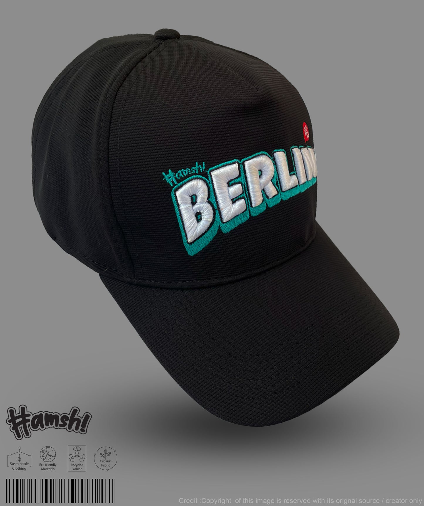 Berlin 3D Embroidery Cap- Black
