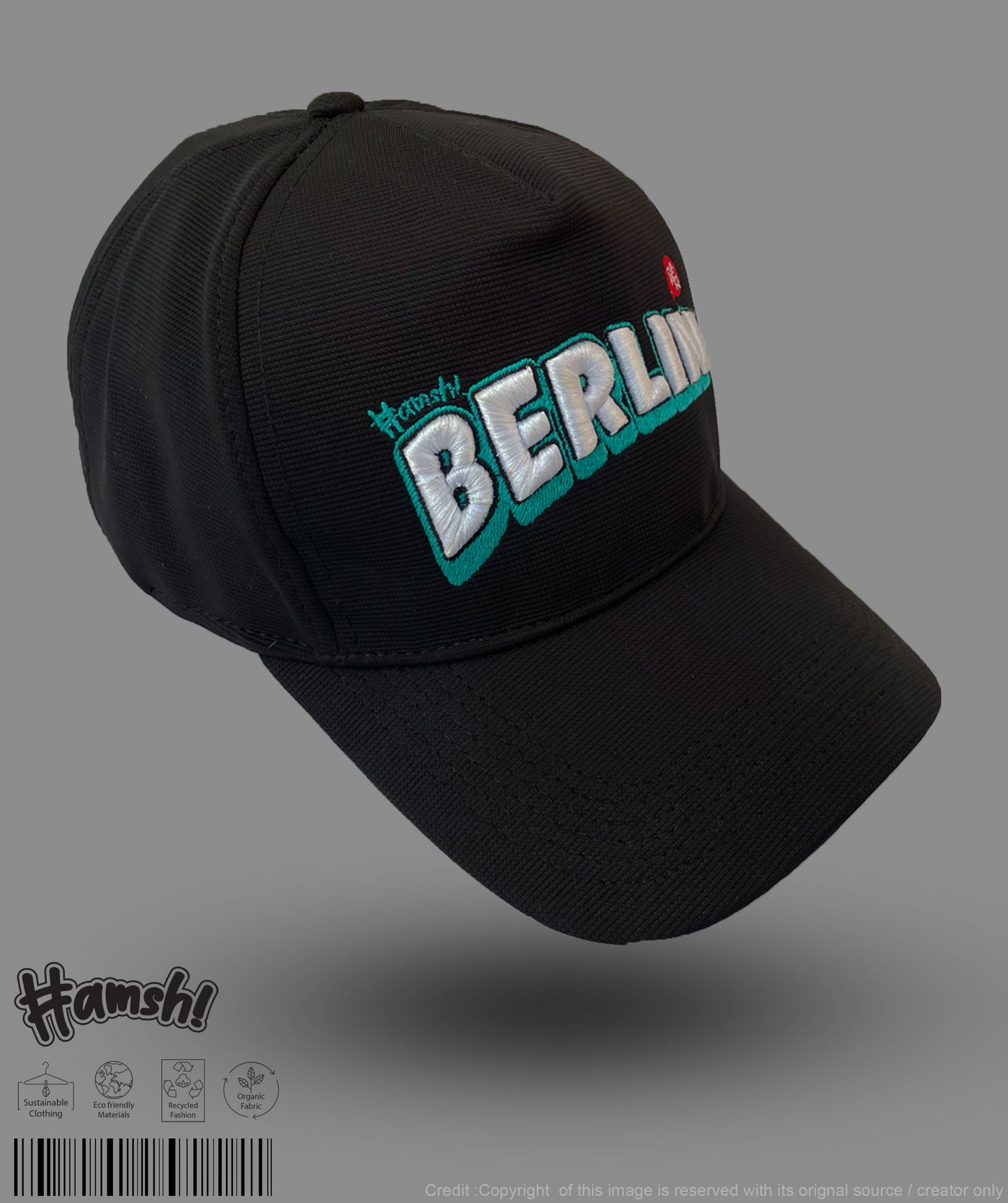 Berlin 3D Embroidery Cap- Black