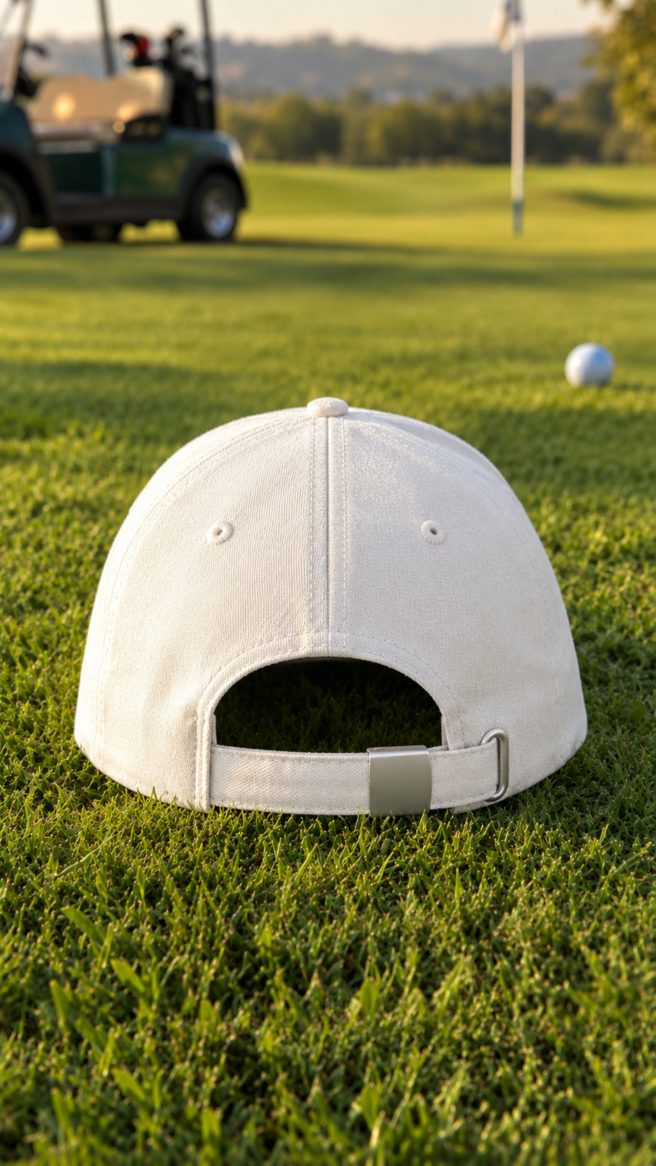 Golf Embroidery Cap - White