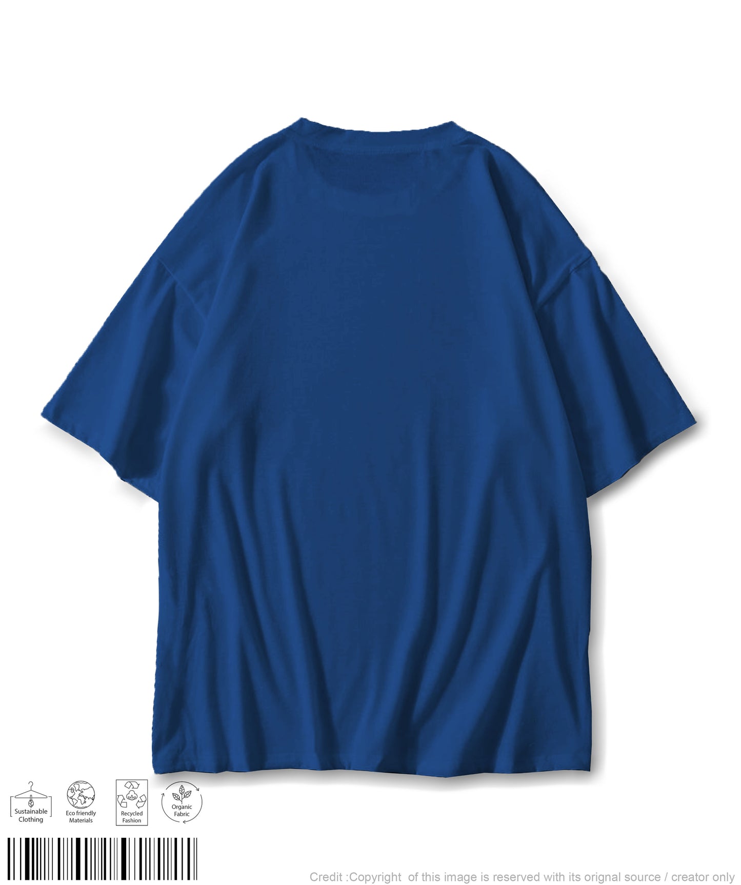 Lazy Fox Print T-shirt - Cool Blue