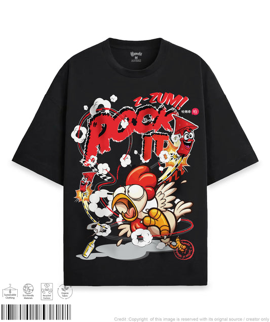 Rock it ! Print T-shirt - Black