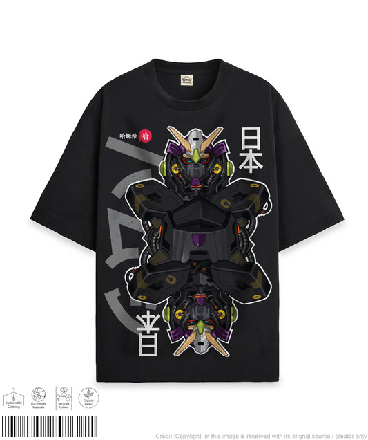 Transformer Mirror Print T-shirt -Black