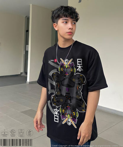 Transformer Mirror Print T-shirt -Black