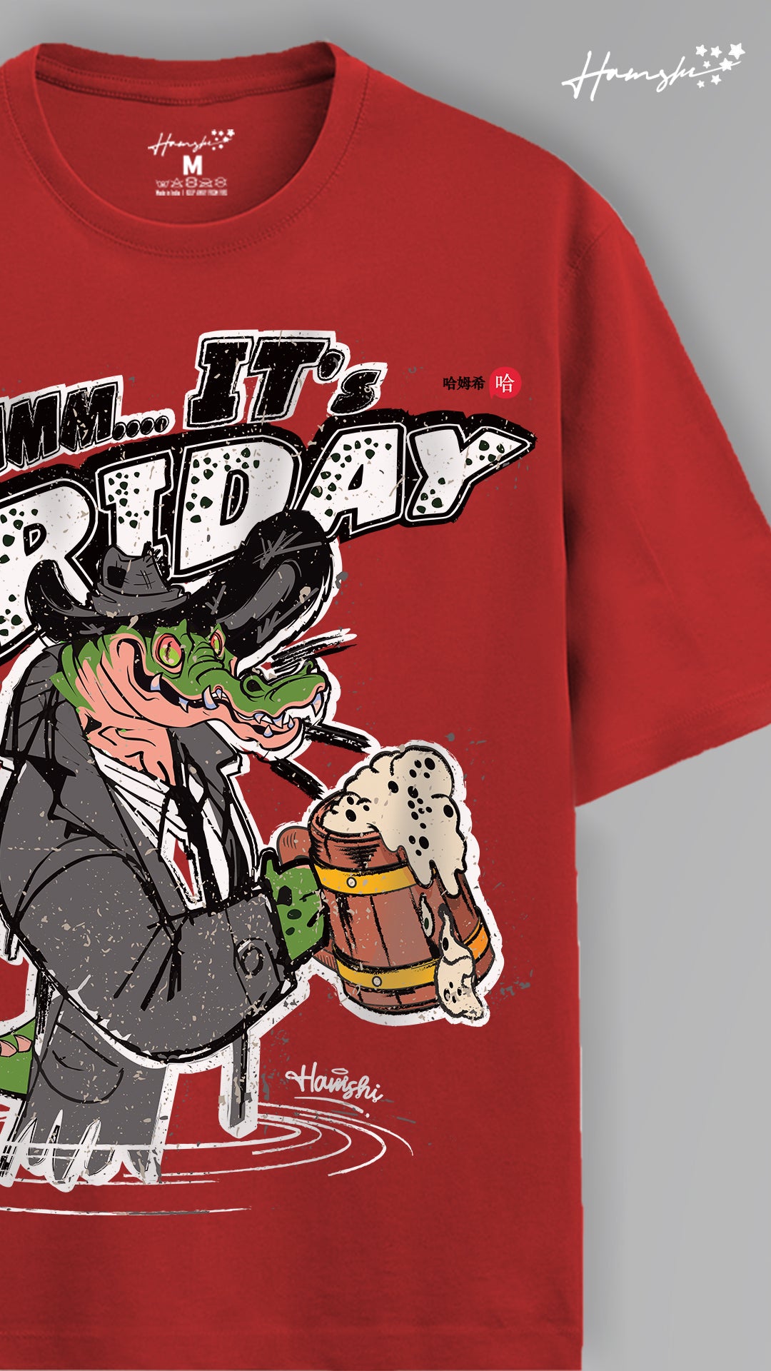 Its Friday Print T-shirt - Red