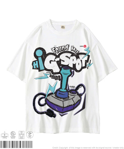 G-Spot Print T-shirt  - White