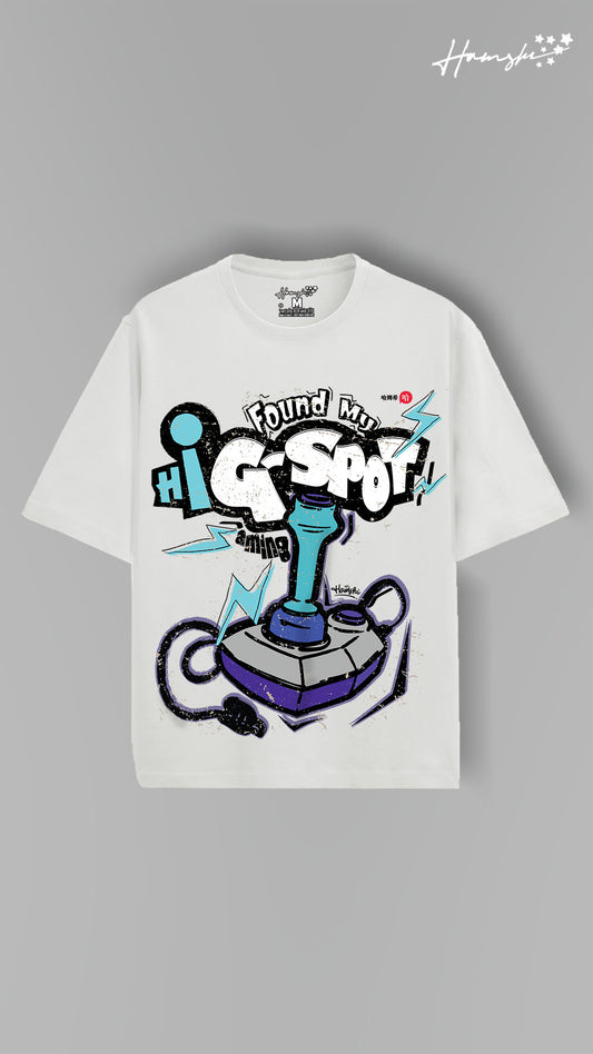 G-Spot Print T-shirt  - White