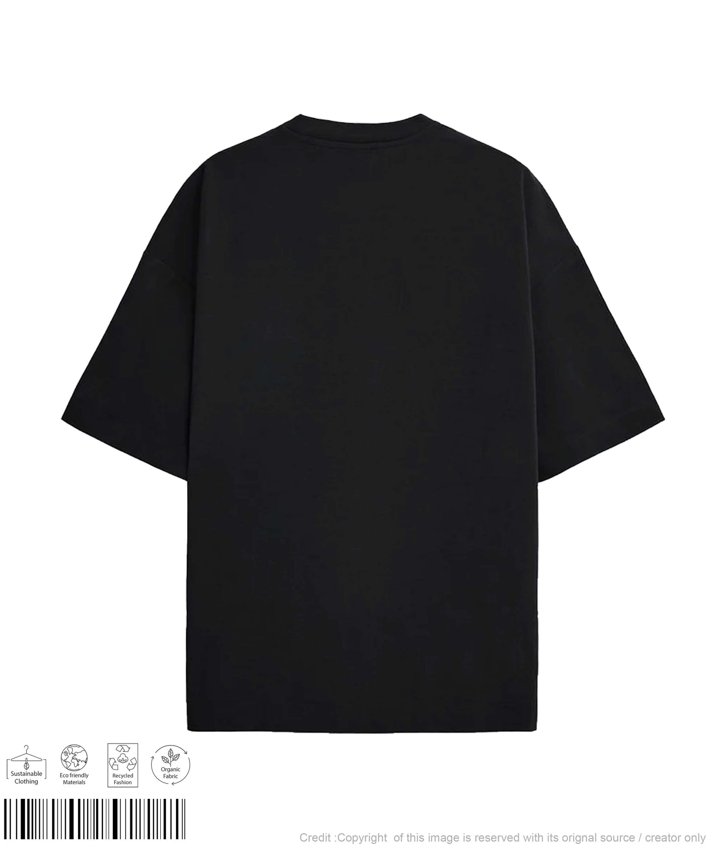 Skull Folks Print T-shirt - Black