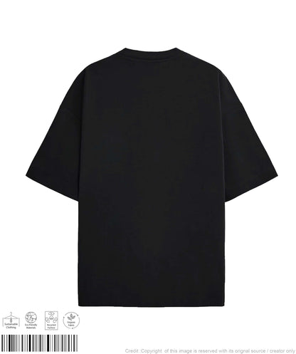 Skull Folks Print T-shirt - Black