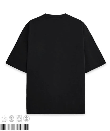 Mermaids Print T-shirt - Black