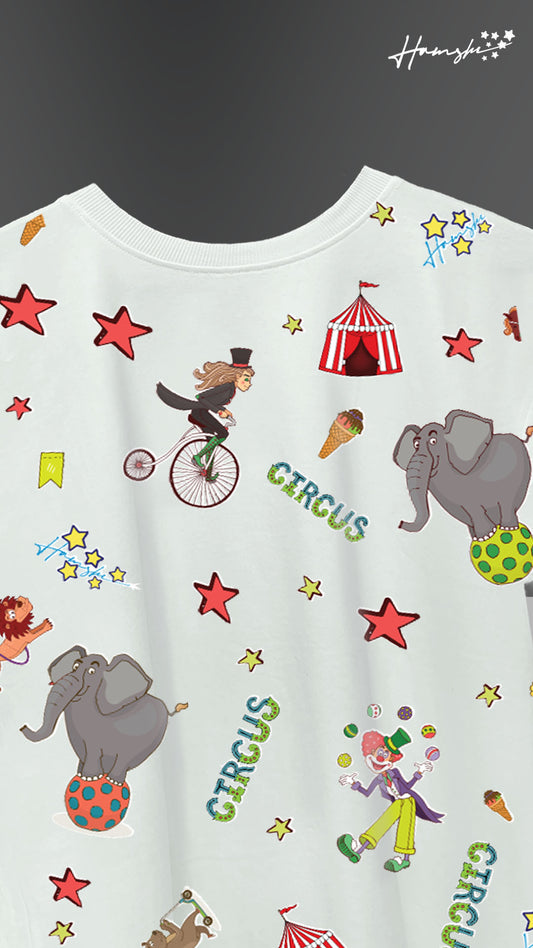 Circus All Over Print T-shirt - White