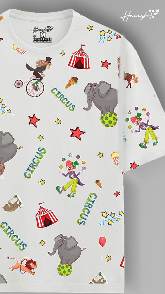 Circus All Over Print T-shirt - White