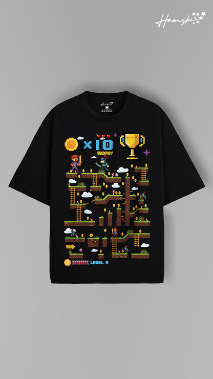 Trophy Man Print T-shirt - Black
