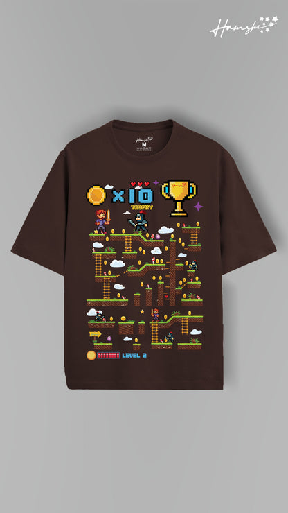 Trophy Man Print T-shirt - Brown