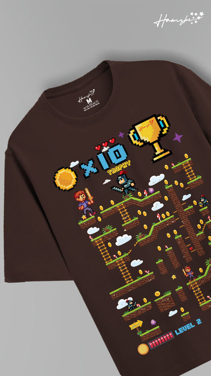 Trophy Man Print T-shirt - Brown