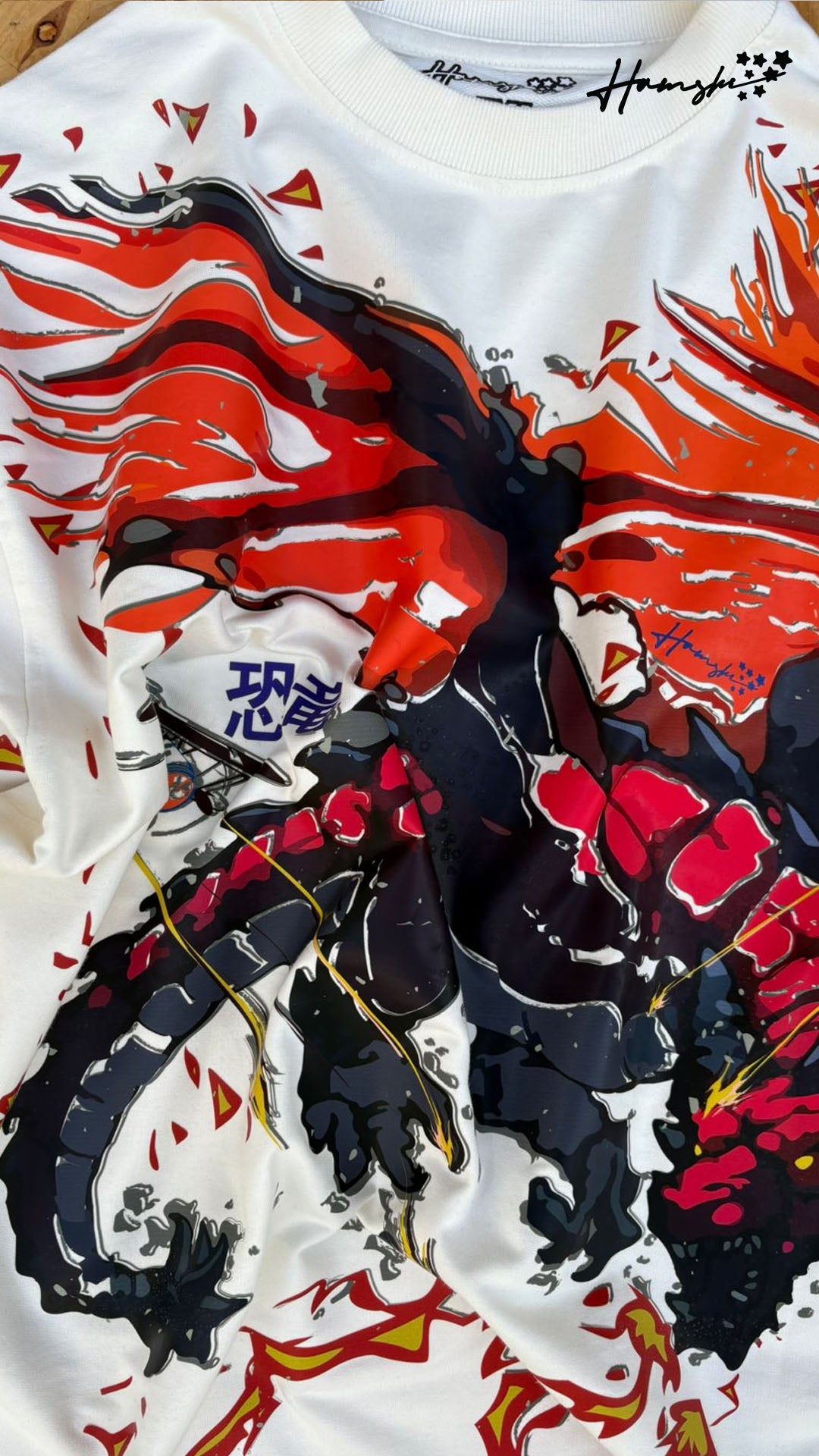 Monster Burn All Over Print T-shirt - White