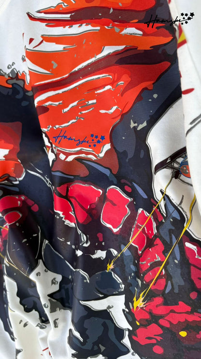 Monster Burn All Over Print T-shirt - White