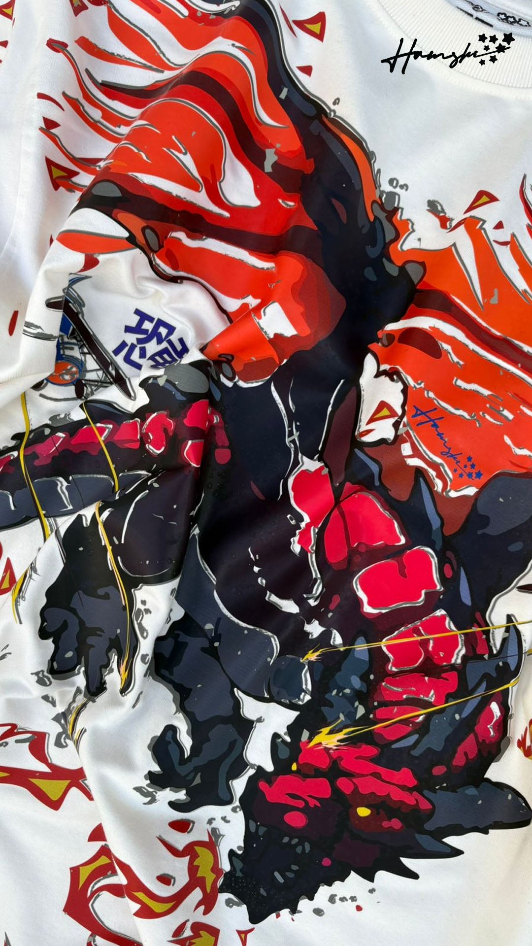 Monster Burn All Over Print T-shirt - White