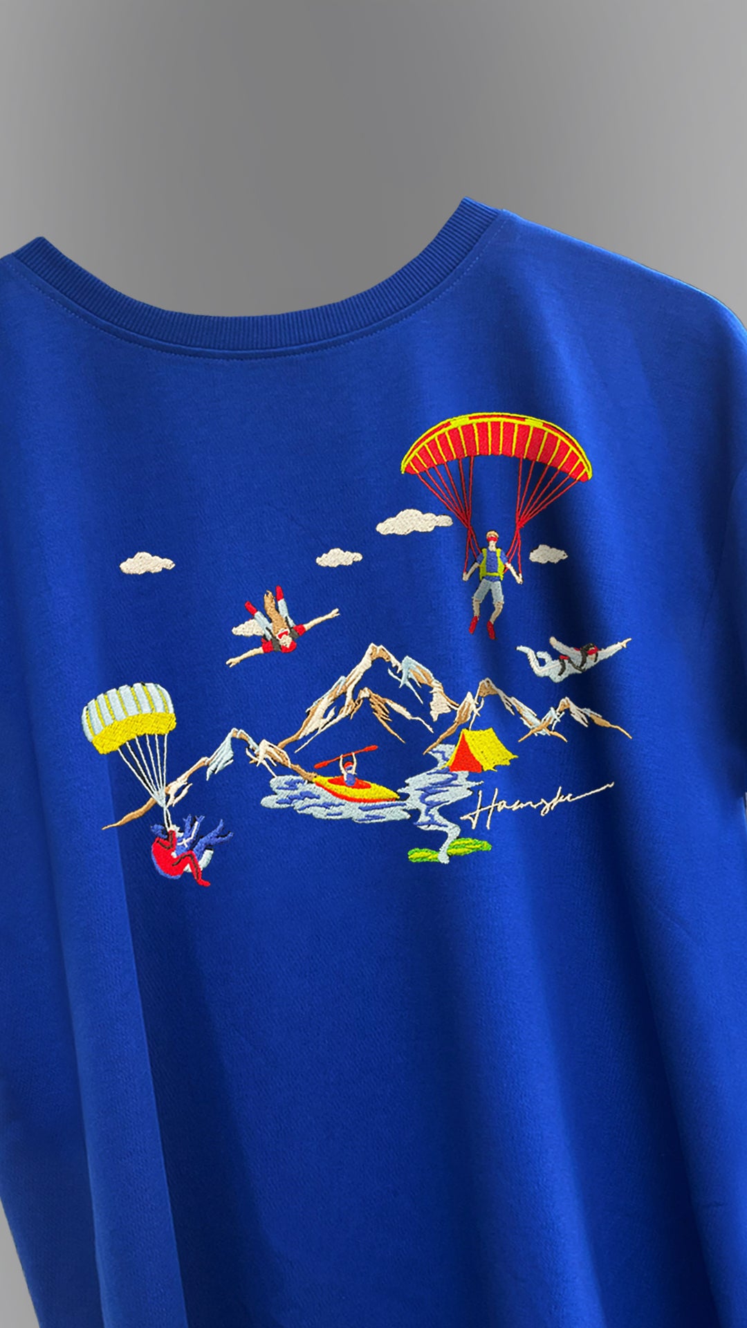 Mountaineers Embroidery T-shirt - Blue