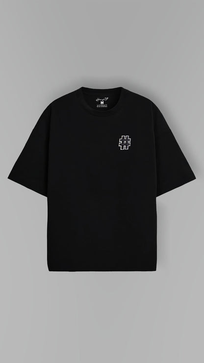 Hash 3D Embroidery T-shirt - Black